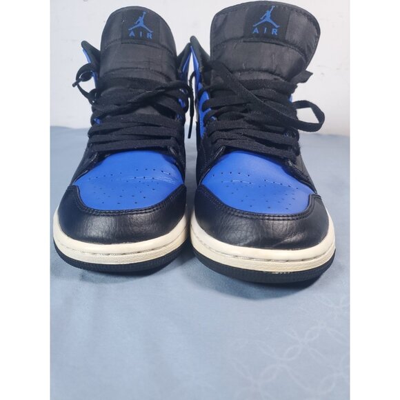 Nike 554724-077 Jordan 1 Mid Hyper Royal - Men's Size 9.5 - Picture 16 of 16